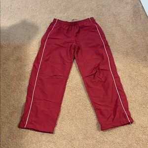 TNA Red Track Pants with White Piping